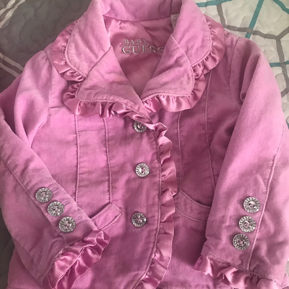 Baby Guess Pink Velvet Jacket